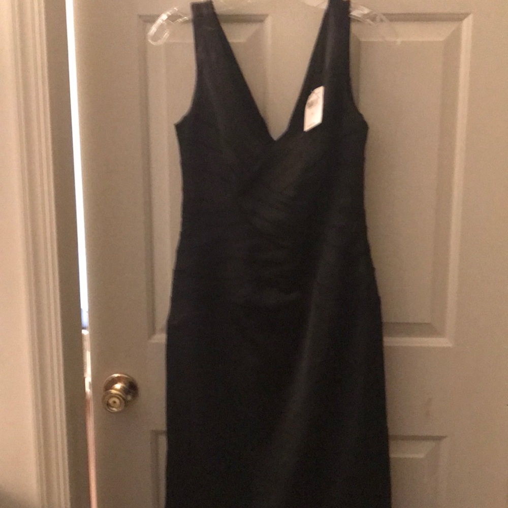 NWT Black satin Tadashi dress